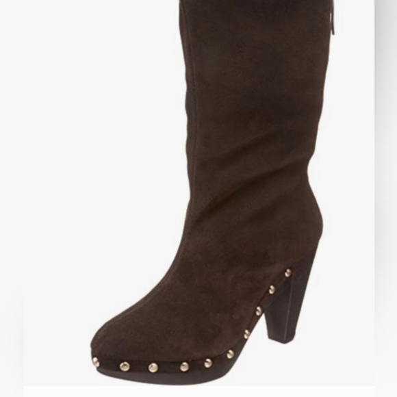 Michael Kors Brown Parker Faux Fur Leather high heels Booties Size 9M - Picture 10 of 14